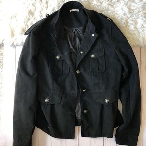 Maurices Black Suede like Jacket